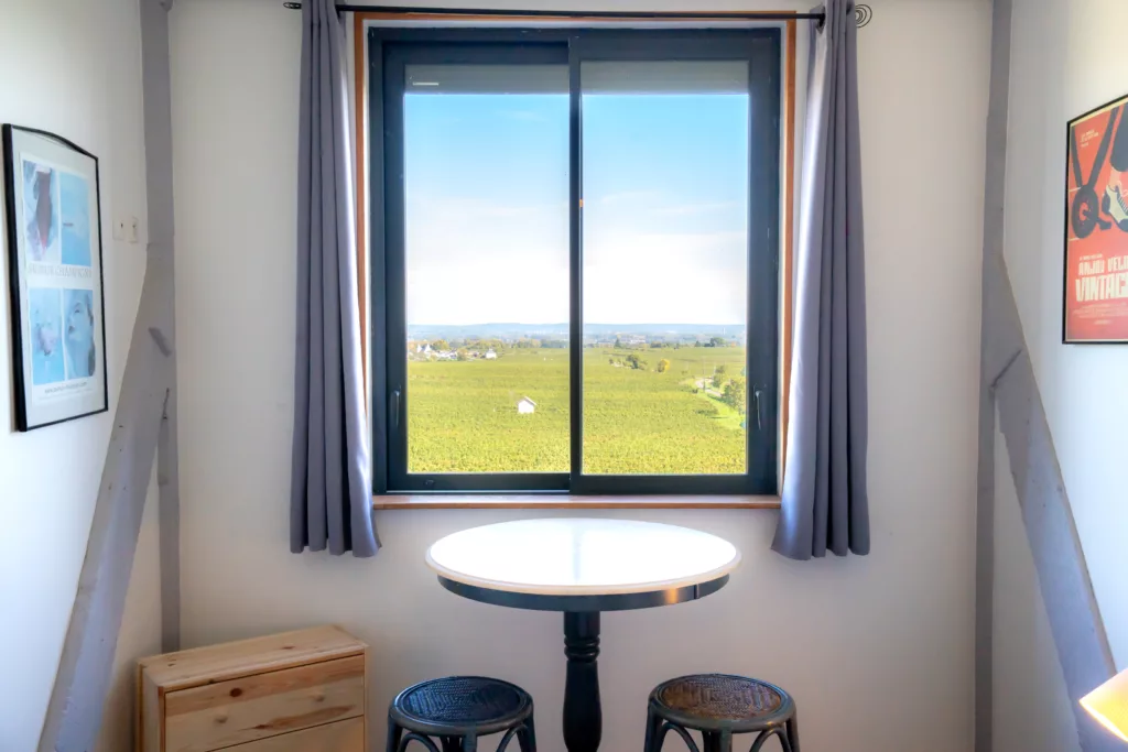 Vue depuis la chambre de l'extension